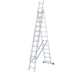 Лестница трёхсекционная алюминиевая, Н3100х5040х7020, 11 ступеней