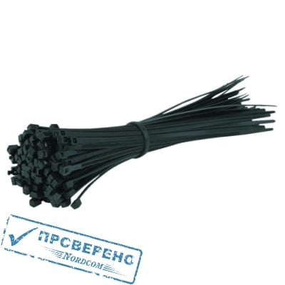 Стяжка кабельная черная NY 4,8х200 (100 шт)
